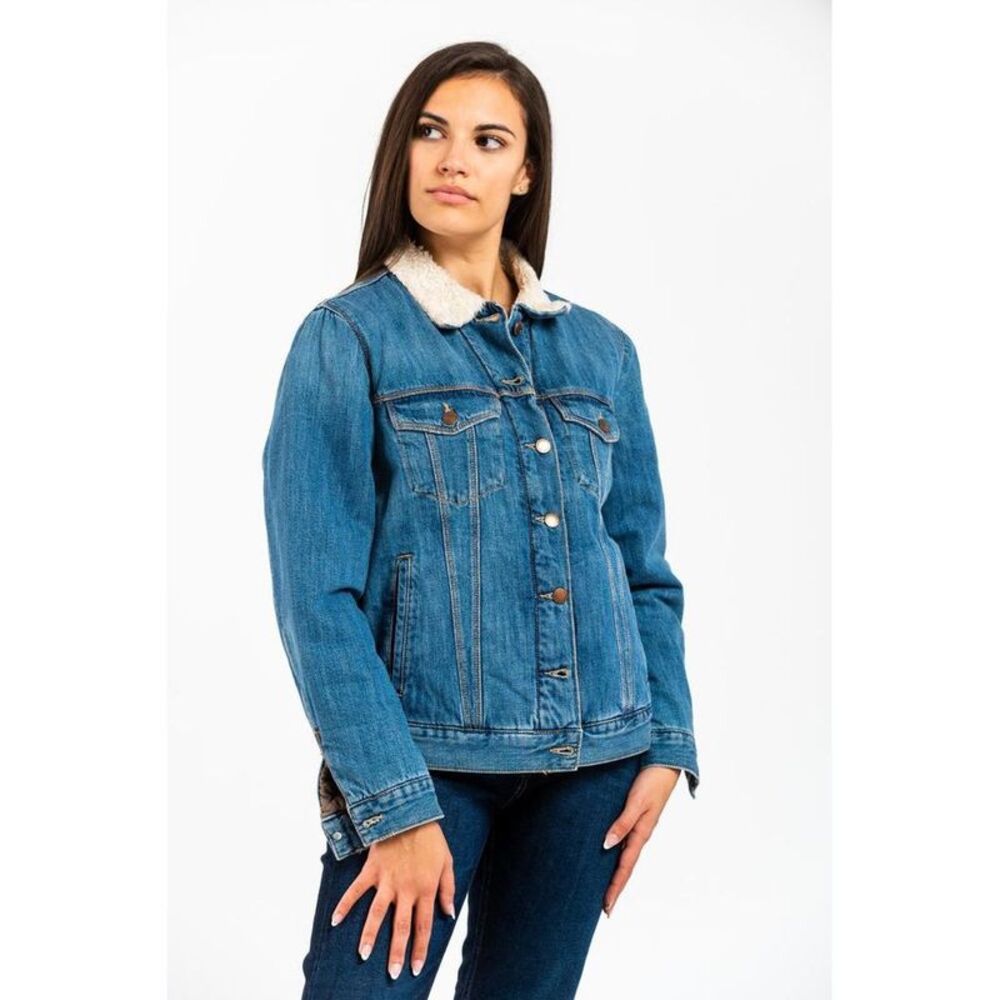 Gas Blue Cotton Denim Women's Jacket